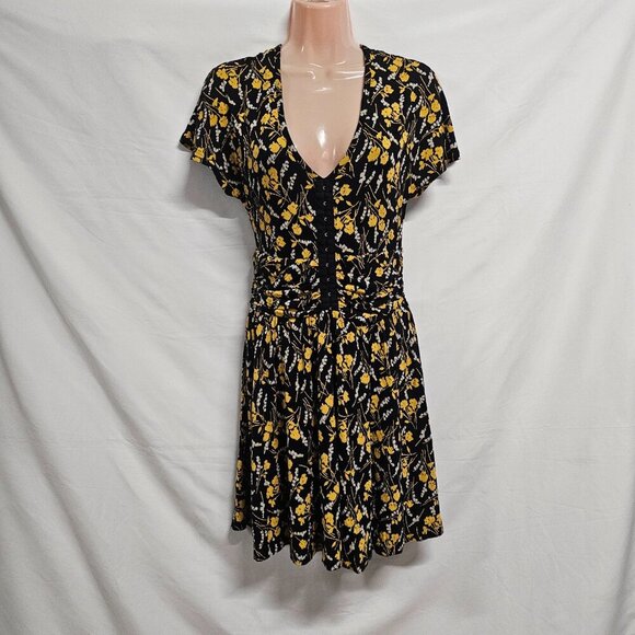 Anthropologie Maeve Breeze Dress Women Size S Black Floral - Picture 11 of 14